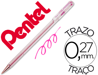 Bolígrafo Pentel BK-77 C tinta rosa